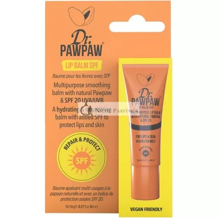 Dr.PAWPAW Lip Balm SPF Multipurpose Smoothing Balm with Natural Pawpaw and SPF 20 UVA/UVB