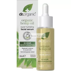   Dr Organic Hemp Oil Facial Serum Moisturising Combination Skin Men Women Natural Vegan Cruelty-Free Paraben SLS-Free Organic 30ml