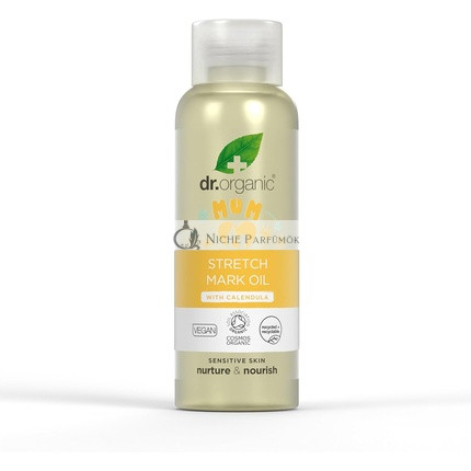 Dr Organic Stretch Mark Oil with Calendula Firm Smooth Pregnancy Natural Vegan Reduce appearance of Stretch Marks Dry Skin Cruelty-Free Paraben SLS Free Certified Organic 100ml