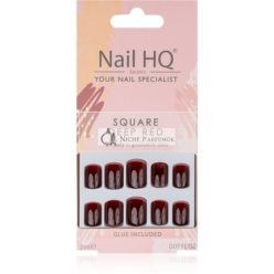 Nail HQ Square False Nails Deep Red 24 pcs