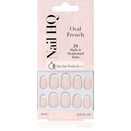 Nail HQ Oval French False Nails - 24 pieces