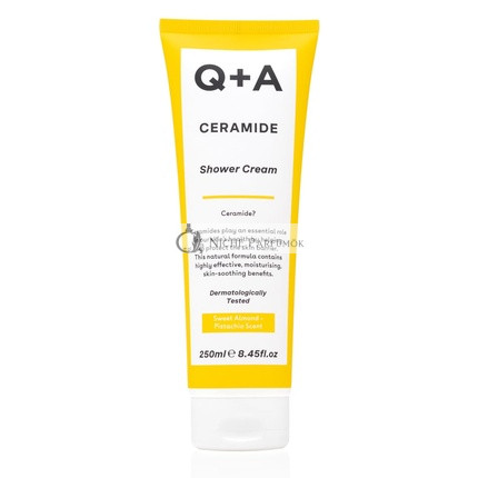 Q+A Ceramide Shower Cream with Squalane, Jojoba Oil, and Sustainable Pineapple Ceramide Extract 250ml