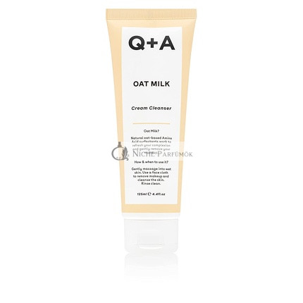 Q+A Oat Milk Cream Cleanser Moisturizing Face Cleanser for Gentle Makeup and Impurity Removal 125ml