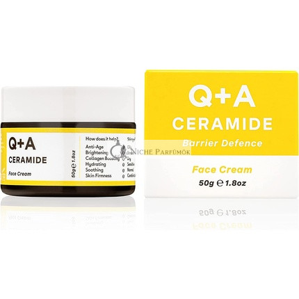 Q+A Ceramide Barrier Defence Face Cream with Cinamides, Pro Vitamin-E, and Squalane 50g