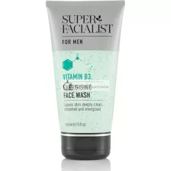   Super Facialist for Men Energising Face Wash with Vitamin B3 Hyaluronic Acid Magnesium and Vitamin E 150ml