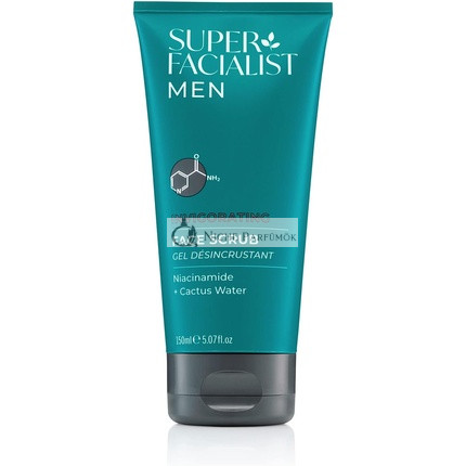 Super Facialist for Men Energising Face Wash with Vitamin B3 Gentle Exfoliator & Blackhead Remover Shea Butter & Almond Oil Vegan Friendly 150ml