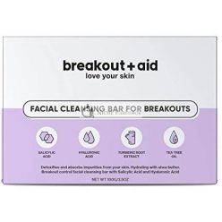   Breakoutaid Vegan Facial Cleansing Bar with Salicylic Acid and Hyaluronic Acid 100g 3.5oz