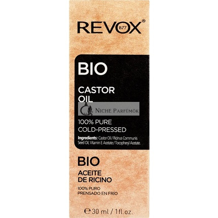Revox Bio Castor Oil 100% Pure for Eyebrows, Eyelashes, Skin and Hair 30ml