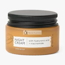   UpCircle Mini Travel Size Night Cream with Hyaluronic Acid and Niacinamide 30ml - Nourishing and Unscented for Sensitive Skin Anti-Ageing Properties - Vegan Cruelty-Free 30ml