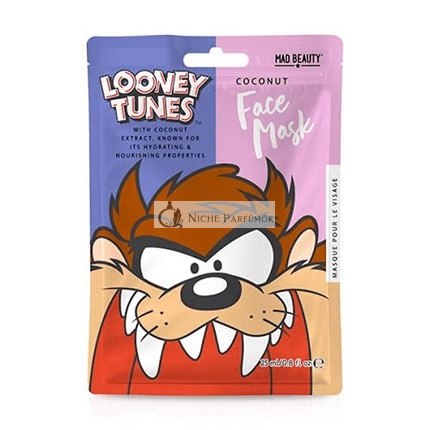 MAD Beauty Disney Looney Tunes Tasmanian Devil Taz Moisturizing and Relaxing Sheet Mask for Nourished Skin and a Beautiful Complexion