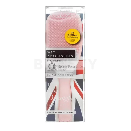 Tangle Teezer Wet Detangler Large Pink Hibiscus Hair Brush for Easy Untangling