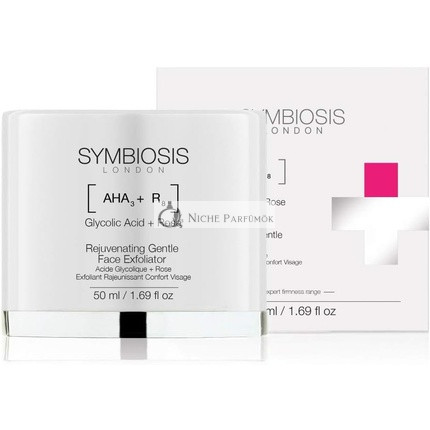 Symbiosis London Rose and Glycolic Acid Rejuvenating Gentle Face Exfoliator 50ml