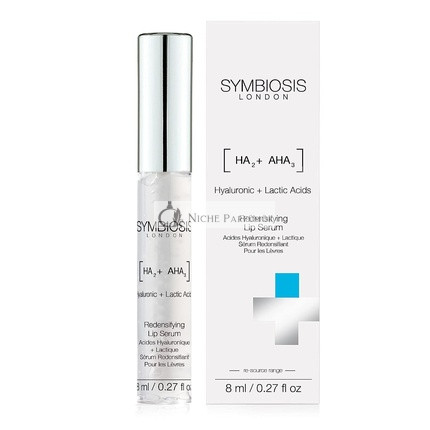 Symbiosis London Redensifying Lip Serum with Hyaluronic and Lactic Acids 8ml