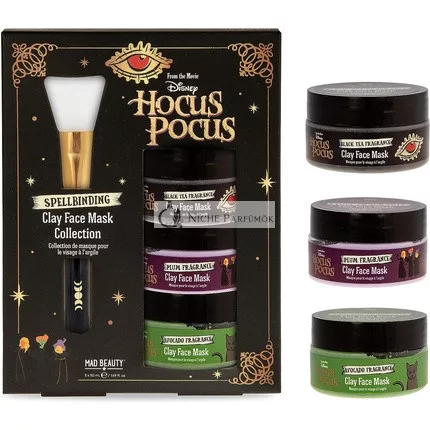 MAD BEAUTY Disney Hocus Pocus Clay Face Mask Set Aloe Vera Infused Black Tea Plum and Avocado to Soothe and Rejuvenate Skin