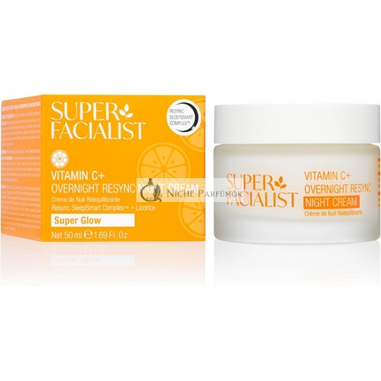 Super Facialist Vitamin C Overnight Resync Night Cream 50ml Super Glow