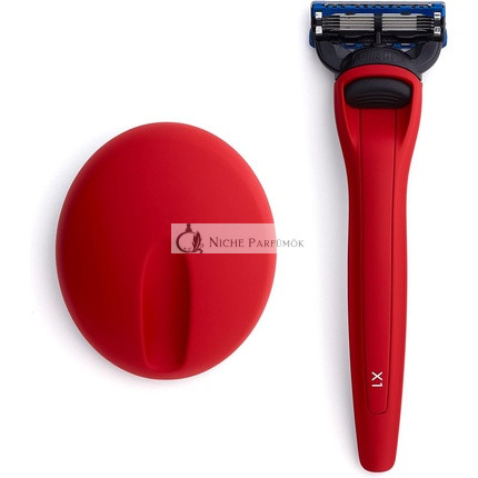 Bolin Webb Razor and Stand in Matte Red with Gillette Fusion5 Blade Cartridge Technology Luxury Razors for Men - Giftable X1 Style