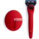 Bolin Webb Razor and Stand in Matte Red with Gillette Fusion5 Blade Cartridge Technology Luxury Razors for Men - Giftable X1 Style