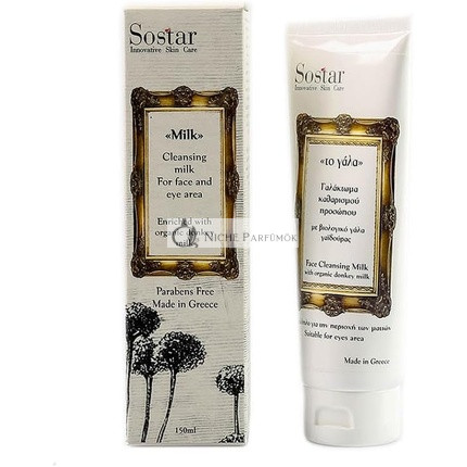 Sostar Donkey Milk Facial Cleansing Milk 150ml for Face and Eyes