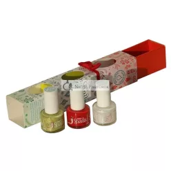   Mini Snails Non-Toxic Water-Based Nail Polish Gift 3 Pack 7ml Each - Christmas