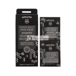   APIVITA Black Mask for Cleansing and Adjusting Oily Skin with Propolis 2x8ml