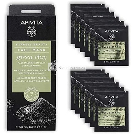 Apivita Green Clay Face Mask 8ml - Pack of 2