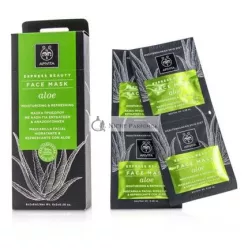   Apivita Express Beauty Face Mask with Aloe Moisturizing & Refreshing - Pack of 6