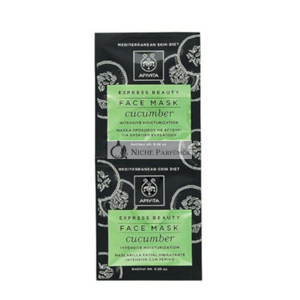 Apivita Face Mask for Intensive Moisturization with Cucumber 8ml - Pack of 2