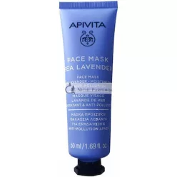   Apivita Face Mask With Sea Lavender - 50 Ml For Hydration And Anti-Pollution