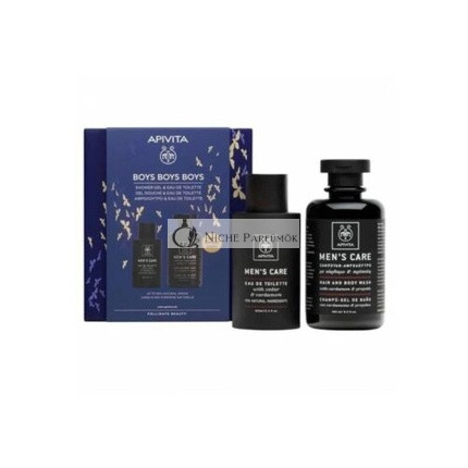 Apivita Boys Boys Boys Eau De Toilette with Cedar and Cardamom 100ml and Shampoo
