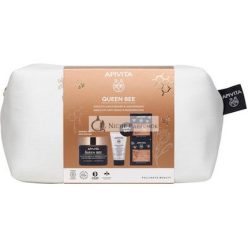   Apivita Queen Bee Absolute Anti-Aging Regenerating Cream Rich Texture With Free Cleansing Milk 3 In 1 For Matte Face And Free Royal Jelly Face Mask Set