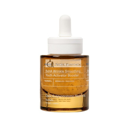 KORRES BLACK PINE PRIMUS 6-Fold Hyaluronic Booster for Wrinkle Smoothing Anti-Aging Serum for Youthful Looking Skin Silicone and Paraben Free Vegan 30ml