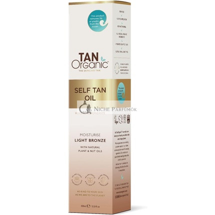 TanOrganic Self-Tanning Oil 100ml - Eco-Certified, Vegan, Anti-Aging, Easy Application