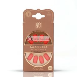 Artificial Nails Coral Kiss (Salon Nails) 30 Pieces
