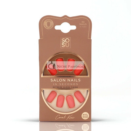 Artificial Nails Coral Kiss (Salon Nails) 30 Pieces
