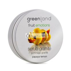   Greenland Papaya Lemon Scrub Granité 200ml - Vegan Face and Body Exfoliator with Unique Texture