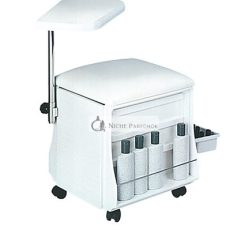   Sibel Esther Mobile Manicure Table and Stool with Hand Rest and Shelf