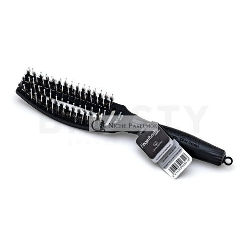 Olivia Garden Fingerbrush Combo Small Hair Brush with Nylon and Boar Bristles
