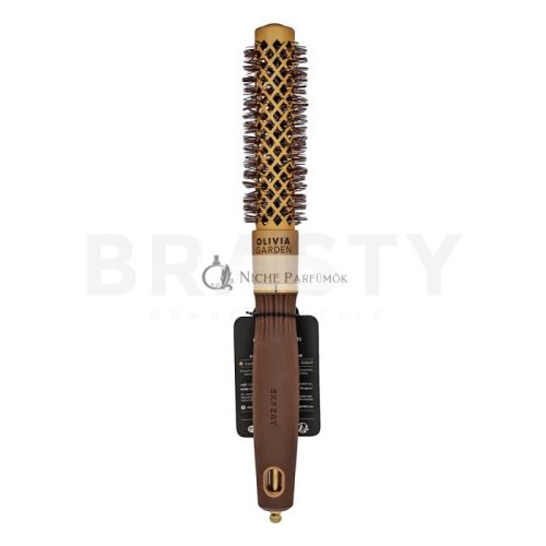 Olivia Garden Expert Blowout Shine Round Brush Wavy Bristles Gold & Brown 20 mm Hair Brush