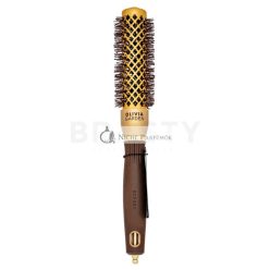   Olivia Garden Expert Blowout Shine Round Brush Wavy Bristles Gold & Brown 25 mm