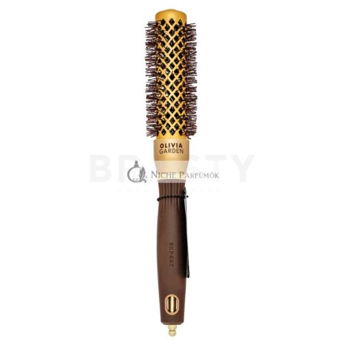 Olivia Garden Expert Blowout Shine Round Brush Wavy Bristles Gold & Brown 25 mm