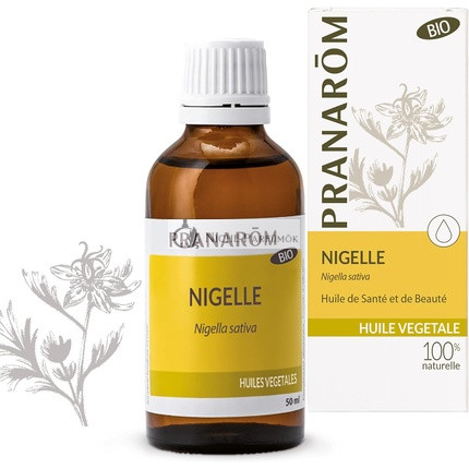 Pranarôm Organic Nigella Vegetable Oil Anti-Aging First Cold Pressed for Black Cumin Seeds 50ml