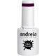Andreia Semi-Permanent Nail Gel Polish for UV/LED Lamp Intense Shine and 4 weeks Lasting French Manicure Nail Gel Varnish Colour 231 Purple Shades of Grey 10.5ml