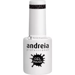   Andreia Semi-Permanent Nail Gel Polish Colour 244 Black Glitter 10ml