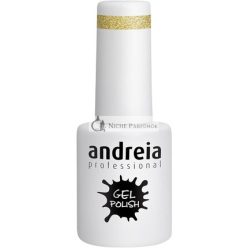   Andreia Semi-Permanent Nail Gel Polish Colour 260 Translucent Gold Glitter 10.5ml