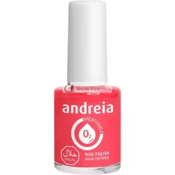   Andreia Halal Breathable Nail Polish Glossy Vegan and Cruelty-Free 10.5ml B16 Coral Red