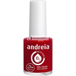   Andreia Halal Breathable Nail Polish Glossy Water Permeable Vegan and Cruelty-Free 10.5ml B17 Red - Shades of Pink