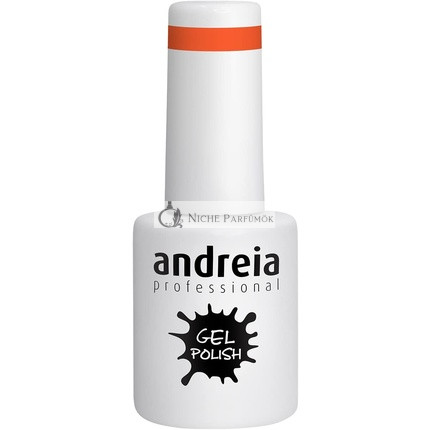 Andreia Semi-Permanent Nail Gel Polish for UV/LED Lamp Intense Shine and 4 weeks Lasting Varnish Colour 263 Neon Orange 10.5ml