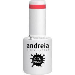   Andreia Semi-Permanent Nail Gel Polish for UV/LED Lamp Intense Shine and 4 weeks Lasting French Manicure Nail Gel Varnish Colour 265 Neon Red 10.5ml