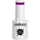 Andreia Semi-Permanent Nail Gel Polish for UV/LED Lamp Intense Shine and 4 weeks Lasting French Manicure Nail Gel Varnish Colour 266 Purple Shades of Grey 10.5ml