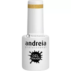   Andreia Semi-Permanent Nail Gel Polish Colour 281 Gold Glitter 10.5ml